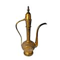 Vintage Embossed India Brass Sarna Floral Patte...