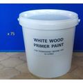 75 x 10 LITRE WHITE WOOD PRIMER PAINT. WHICH EN...