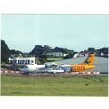 ATR-72 AIRCRAFT AURIGNY AT GUERNSEY AIRPORT CAR...
