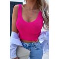 Rose Cropped Woolen Knit Vest
