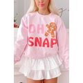 Pink OH SNAP Gingerbread Man Christmas Pullover...