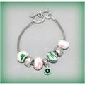Summer Gift Eye Charm Euro Beads Silver Tone Br...