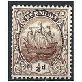 Bermuda 1912 SG44 1/4d Brown Mounted Mint . .