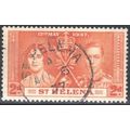 St. Helena 1937 - SG129 - 2d orange - KGV1 Coro...