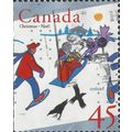 CANADA, CHRISTMAS, Dogsleigh, UNICEF, blue 1996...