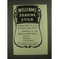 1903 Williams' Shaving Stick Ad - Indispensable