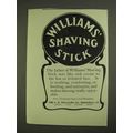 1903 Williams' Shaving Stick Ad - Like Rich Cream