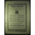 1922 American Type Founders Company Ad - Printing