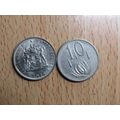 South Africa 1978 10 Cents Coin