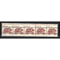 1898Ab 4c Stagecoach Fine MNH Dry Gum PNC 5/5 L...