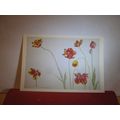 RED & YELOW TULIPS painting by Elizabeth Blackadder unused postcard art #