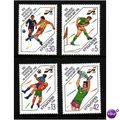 BULGARIA 1988 FOOTBALL SG 3529/3532 SET 4 VALS ...
