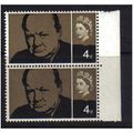 1965 GB WINSTON CHURCHILL PAIR/MARGINAL MNH SG 661