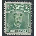 Rhodesia 1913 SG186 1/2d Blue-Green (Rounded Co...
