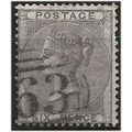 1856 SG69 6d Deep Lilac Good+/Fine Used wmk EMB...