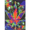 Psycho Leaf Poster Flag Psychedelic Peace Logo ...