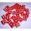 Vintage Red Game Dice Lot 32 pieces