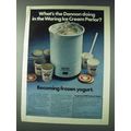 1978 Dannon Yogurt Ad - Waring Ice Cream Parlor