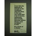 1971 CP Canadian Pacific Ships Ad - Take the Empress of Canada to the Caribbean