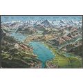 Landkarte, Thunersee und Brienzersee, Bern, c.1...