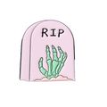 Tombstone Pin Badge Enamel 2.4 cm x 3.0 cm Fun ...