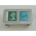 Modern Sterling Silver Double Stamp Box, Sheffi...