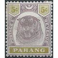 Pahang 1897 SG16 5c Dull Purple & Olive-Yellow ...