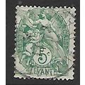 FRANCE 1900 5c GREEN BLANC TYPE SG295 FINE USED