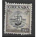 GRENADA 1955 25c BADGE OF COLONY BLACK & SEPIA ...