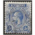 St Vincent 1922 SG134 3d Bright Blue Fine Used ...