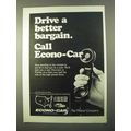 1970 Econo-Car Car Rental Ad - Drive a Better B...