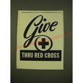 1950 Red Cross Ad - Give Thru Red Cross