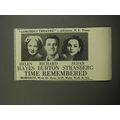 1957 Time Remembered Play Ad - Gorgeous Theatre!