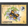 LESOTHO 1987 BUTTERFLIES YELLOW PANSY 5S USED D...