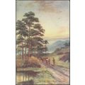 Homeward, North Wales, 1905 - CW Faulkner Postcard