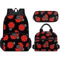 Forchrinse 3Piece Ladybug Backpack for Girls Ki...