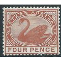 Western Australia 1890 SG98 4d Chestnut Mounted...
