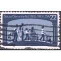 USA 1985 - SG2191 - 22c - blue & blue - Disable...