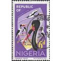 NIGERIA, BIRD, Saddle-billed stork, blue-violet...