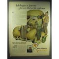 1944 Texaco Havoline Motor Oil Ad - Life Begins 40,000