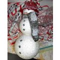 Lightweight Snowman With Branch Arms, Hat, Scar...