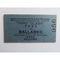 Isle of Man Railway Peel-Ballabeg Ticket #758