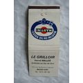 Matchbook Cover Le Grilloir, Herve Wallee, Ivry...