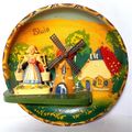 WOODEN SWISS WALL HANGING - WINDMILL, MILKMAID ...