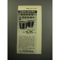 1957 G. Schirmer Bongo Drums Advertisement - Authentic Hand-Made