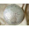 Art Deco Chrome Powder Compact Peacock & Flower...