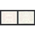 Norway ATM Machine Labels 2v 1993 MNH