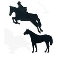 Small Black Silhouette Equine Horse Magnet - Qu...