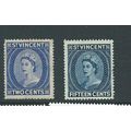 st.vincent stamps sg190 sg 190 sg195 sg 195 used