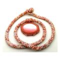 Spring Colors Bead Crochet Rope Choker Pink Cat...